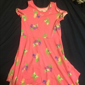 A kids summer off the shoulder dress